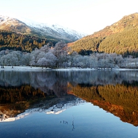 Buy canvas prints of  Reflections over Loch Lubnaig by yvonne & paul carroll