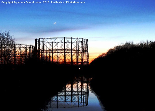  Urban sunset, Maryhill Locks Picture Board by yvonne & paul carroll