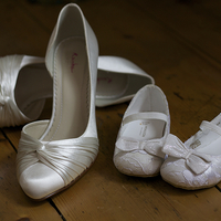 Buy canvas prints of  Wedding shoes by yvonne & paul carroll