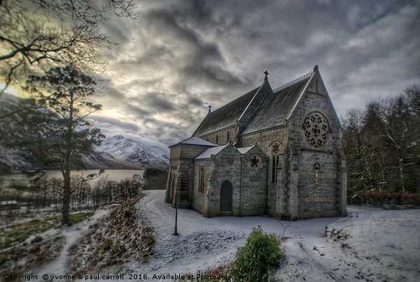 Church at Glenfinnan Picture Board by yvonne & paul carroll