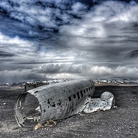 Buy canvas prints of Plane crash wreckage, near Vik, Iceland by yvonne & paul carroll
