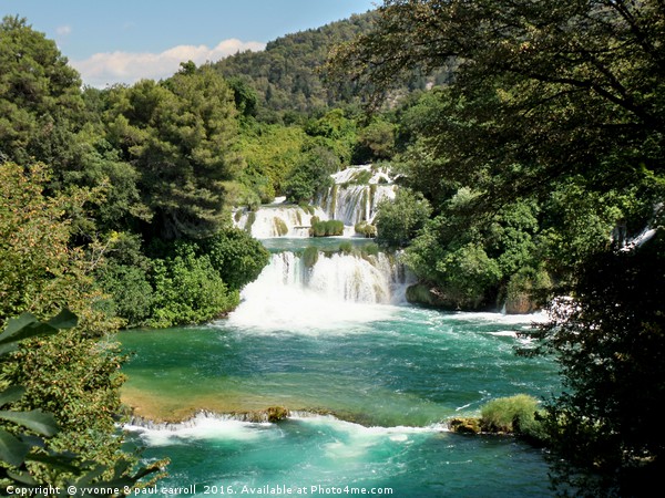 Krka waterfalls, Croatia Picture Board by yvonne & paul carroll