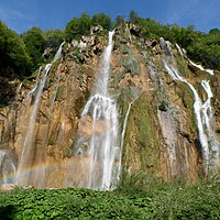 Buy canvas prints of "The big waterfall" at Plitvice Lakes, Croatia by yvonne & paul carroll