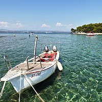 Buy canvas prints of Gin clear waters of the Blue Lagoon near Split by yvonne & paul carroll