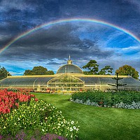 Buy canvas prints of Rainbow over the Botanics Glasshouse - HDR by yvonne & paul carroll