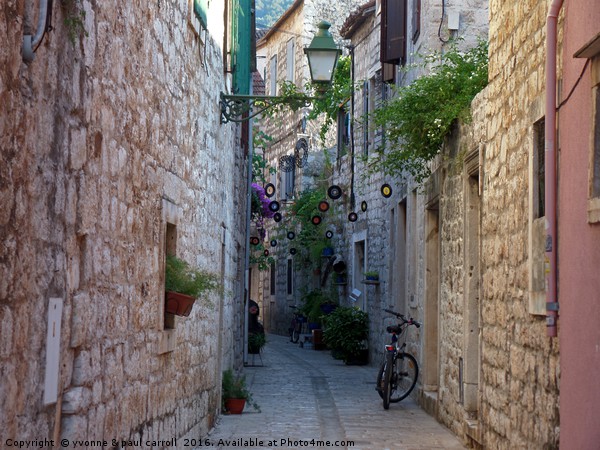 Cobbled streets of Stari Grad, Croatia Picture Board by yvonne & paul carroll