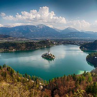 Buy canvas prints of Beautiful Lake Bled, Slovenia by yvonne & paul carroll