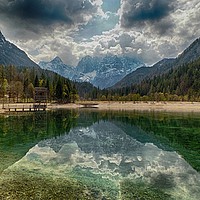 Buy canvas prints of Jasna Lake, Slovenia by yvonne & paul carroll