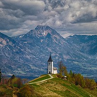 Buy canvas prints of Jamnik Church In Jelovica Mountains Slovenia by yvonne & paul carroll