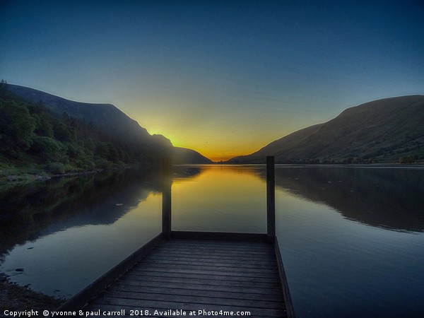 Sunset over Cwellyn Lake, Snowdonia national park Picture Board by yvonne & paul carroll