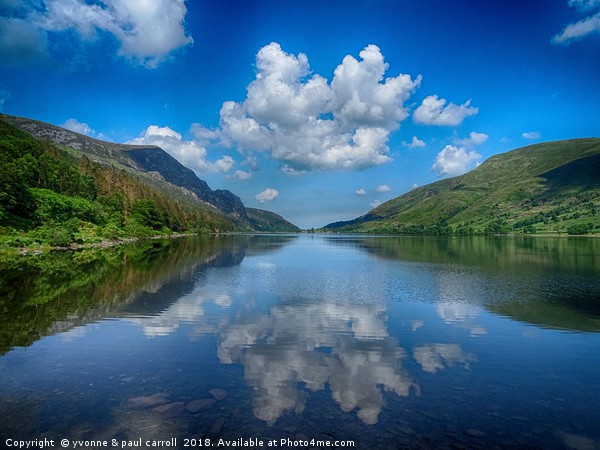 Reflections on Cwellyn Lake, Snowdonia national Picture Board by yvonne & paul carroll