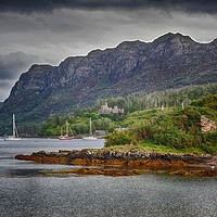 Buy canvas prints of Plockton and Torridon mountains by yvonne & paul carroll