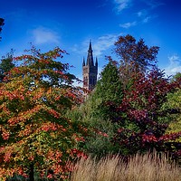 Buy canvas prints of Glasgow University in autumn from Kelvingrove Park by yvonne & paul carroll