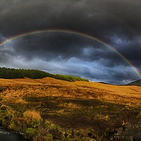 Buy canvas prints of Rainbow on the walk to fairy pools, Isle of Skye by yvonne & paul carroll