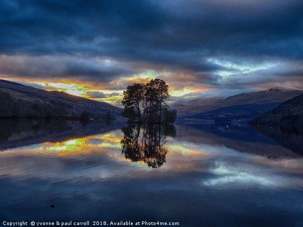 Loch Tay sunset reflections Picture Board by yvonne & paul carroll