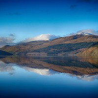 Buy canvas prints of Loch Tay reflections from Kenmore by yvonne & paul carroll