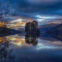 Buy canvas prints of Loch Tay sunset reflections by yvonne & paul carroll