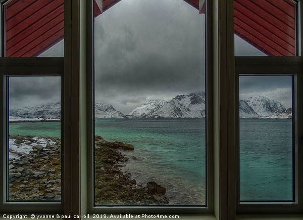 Lofoten Islands, looking out from our window Picture Board by yvonne & paul carroll