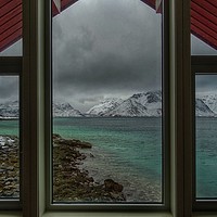 Buy canvas prints of Lofoten Islands, looking out from our window by yvonne & paul carroll