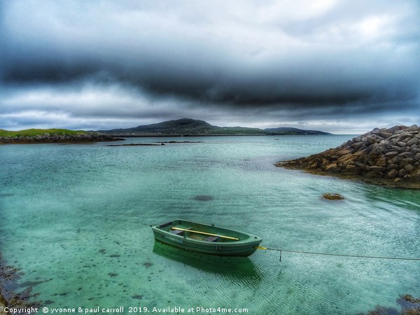 Lone boat, South Uist, Outer Hebrides Picture Board by yvonne & paul carroll