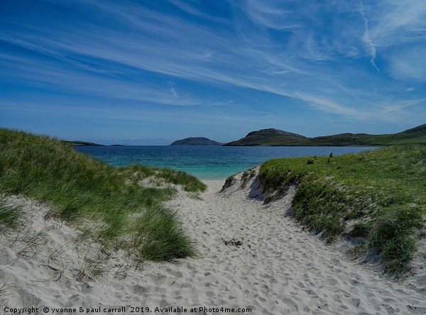 Vatersay beach, near Barra, Scottish islands Picture Board by yvonne & paul carroll