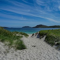 Buy canvas prints of Vatersay beach, near Barra, Scottish islands by yvonne & paul carroll