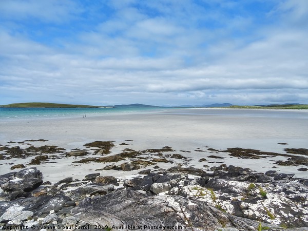 Clachan Sands North Uist at low tide Picture Board by yvonne & paul carroll