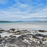 Buy canvas prints of Clachan Sands North Uist at low tide by yvonne & paul carroll