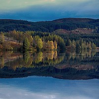 Buy canvas prints of Reflections of Autumn on Loch Drunkie, Trossachs by yvonne & paul carroll