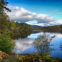 Buy canvas prints of Loch Drunkie in Autumn, Trossachs, Scotland by yvonne & paul carroll