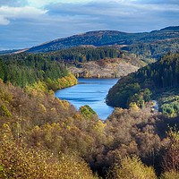 Buy canvas prints of Loch Drunkie surrounded by glowing Autumn colours by yvonne & paul carroll