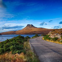 Buy canvas prints of The road to Stac Pollaidh, Scottish Highlands by yvonne & paul carroll