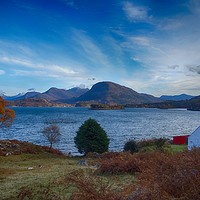 Buy canvas prints of The wee red roofed house, Applecross Peninsula by yvonne & paul carroll