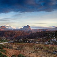 Buy canvas prints of The mountains of Assynt, Lochinver, Scotland by yvonne & paul carroll