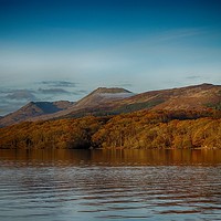 Buy canvas prints of Fading autumn colours on the loch under Ben Lomond by yvonne & paul carroll