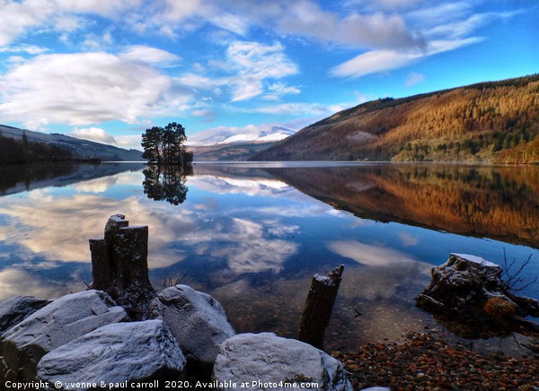 Loch Tay reflections from Kenmore in winter Picture Board by yvonne & paul carroll