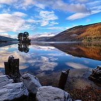 Buy canvas prints of Loch Tay reflections from Kenmore in winter by yvonne & paul carroll
