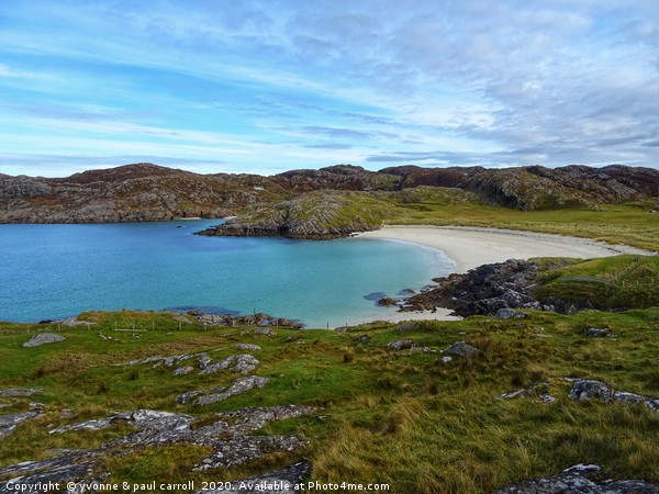 Remote and stunning Achmelvich beach, near Lochinv Picture Board by yvonne & paul carroll