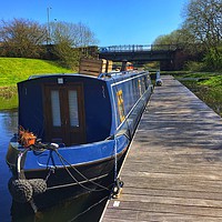 Buy canvas prints of Houseboat on the Forth & Clyde canal by yvonne & paul carroll