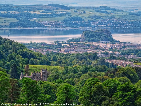 Dumbarton Rock from the Kilpatrick hills  Picture Board by yvonne & paul carroll