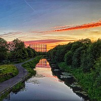 Buy canvas prints of Sunset over the Forth & Clyde Canal by yvonne & paul carroll