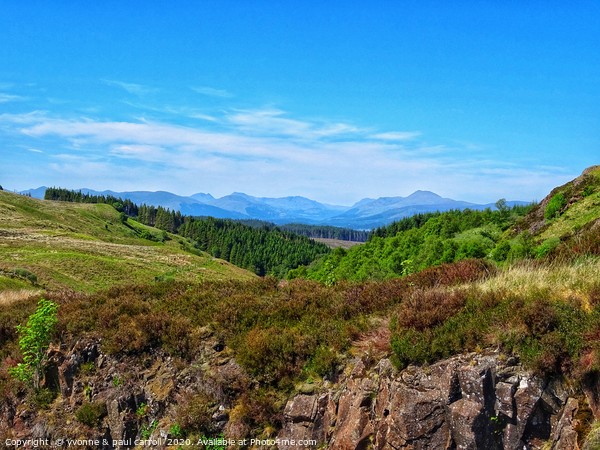 View from Burncrooks Reservoir to the Arrochar Alp Picture Board by yvonne & paul carroll