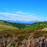 Buy canvas prints of View from Burncrooks Reservoir to the Arrochar Alp by yvonne & paul carroll