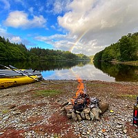 Buy canvas prints of Wild camp at Loch Drunkie by yvonne & paul carroll