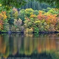 Buy canvas prints of Autumn colours at Loch Drunkie by yvonne & paul carroll