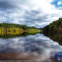 Buy canvas prints of Loch Drunkie Three Lochs Forest Drive by yvonne & paul carroll