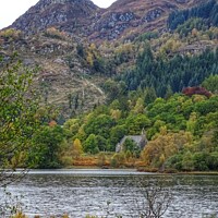 Buy canvas prints of Ben Ann and the little church viewed across Loch Achray by yvonne & paul carroll