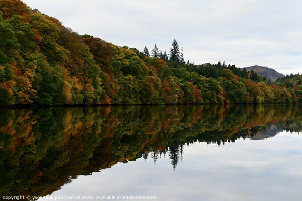 Autumn reflections on Faskally Loch, Pitlochry Picture Board by yvonne & paul carroll