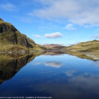 Buy canvas prints of The reservoir at Lawers Dam - reflections by yvonne & paul carroll