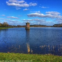 Buy canvas prints of Water tower at Waulkmill Reservoir by yvonne & paul carroll